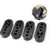 EPDM Exhaust Hangers 4 Holes 11cm 0.47" Insulator Bracket Bushing Mount Adjustable Muffler Shock Absorber Universal for Cars Truck Jeep SUV Upgrade