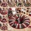 60*60cm Christmas Round Carpet 3D Special-shaped Bedroom Door Mat Santa Claus Floor Mat  Home Decor