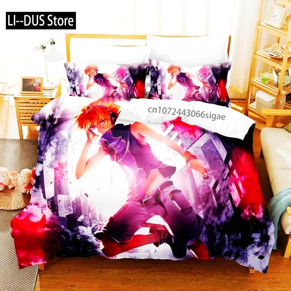 Anime The World Ends With You Neku Sakuraba Bedding Set Duvet Cover Bed Set Quilt Cover Pillowcase Comforter King Queen Size