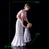 European Retro Resin Mother Child Statue Ornaments Crafts Home Table Mom Children Figurines Miniatures Decoration Love Gifts Art