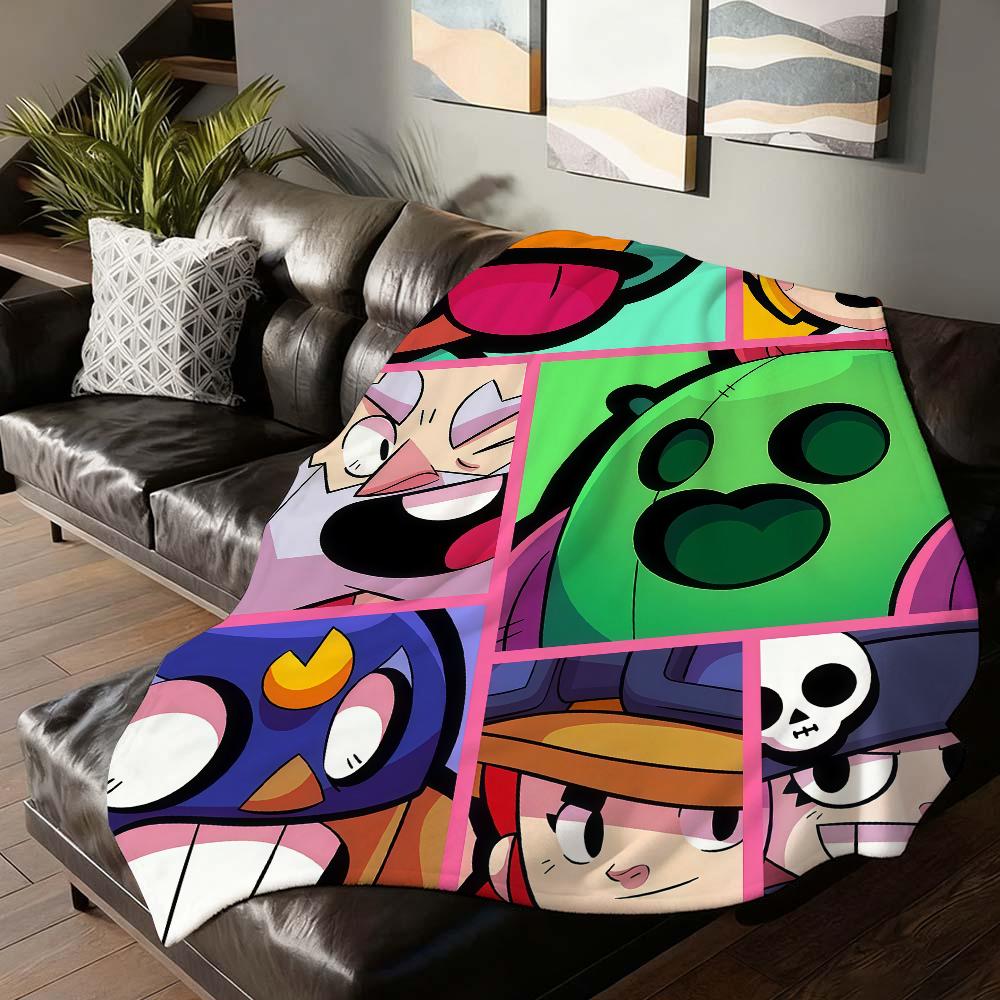 Funny gameB Bra W Wl S Stars Blanket For Sofa Office Bed Plane Travel Sleep Read Relax Camping Soft And Warm