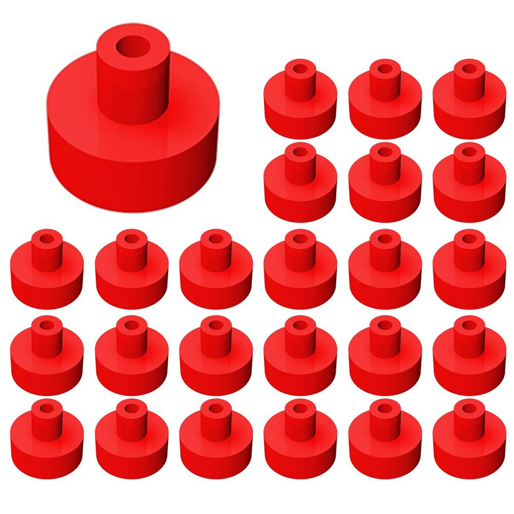 

60pcs 20482 Tile Round 1 x 1 with Hollow Bar Buildings Blocks Toys For Children Compatible Educational Creative Bricks Assembled красный
