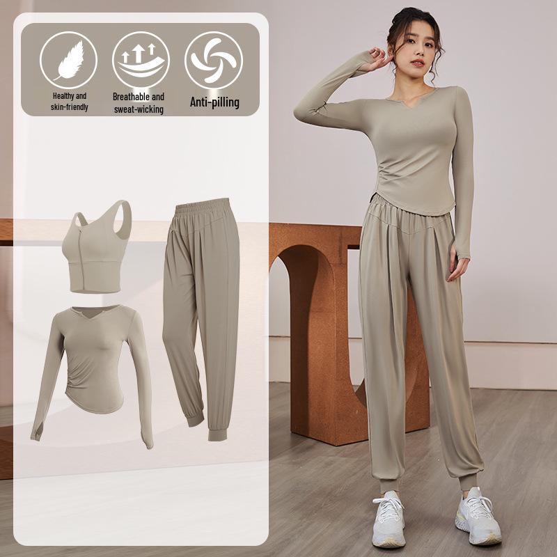 Women's Quick-Dry Long Sleeve Fitness & Yoga Set: Running, Pilates, Body Shaping Top for Spring & Autumn