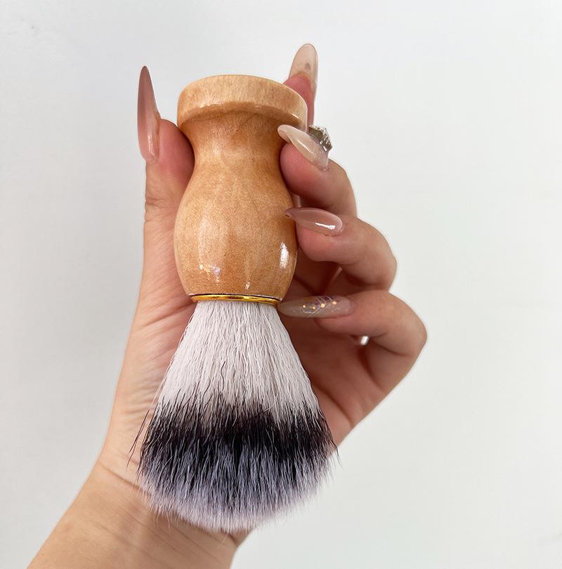Men's Old-Fashioned Wooden Beard Shaving Brush