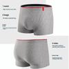 Men's Plus Size Antibacterial Cotton Striped Boxer Briefs