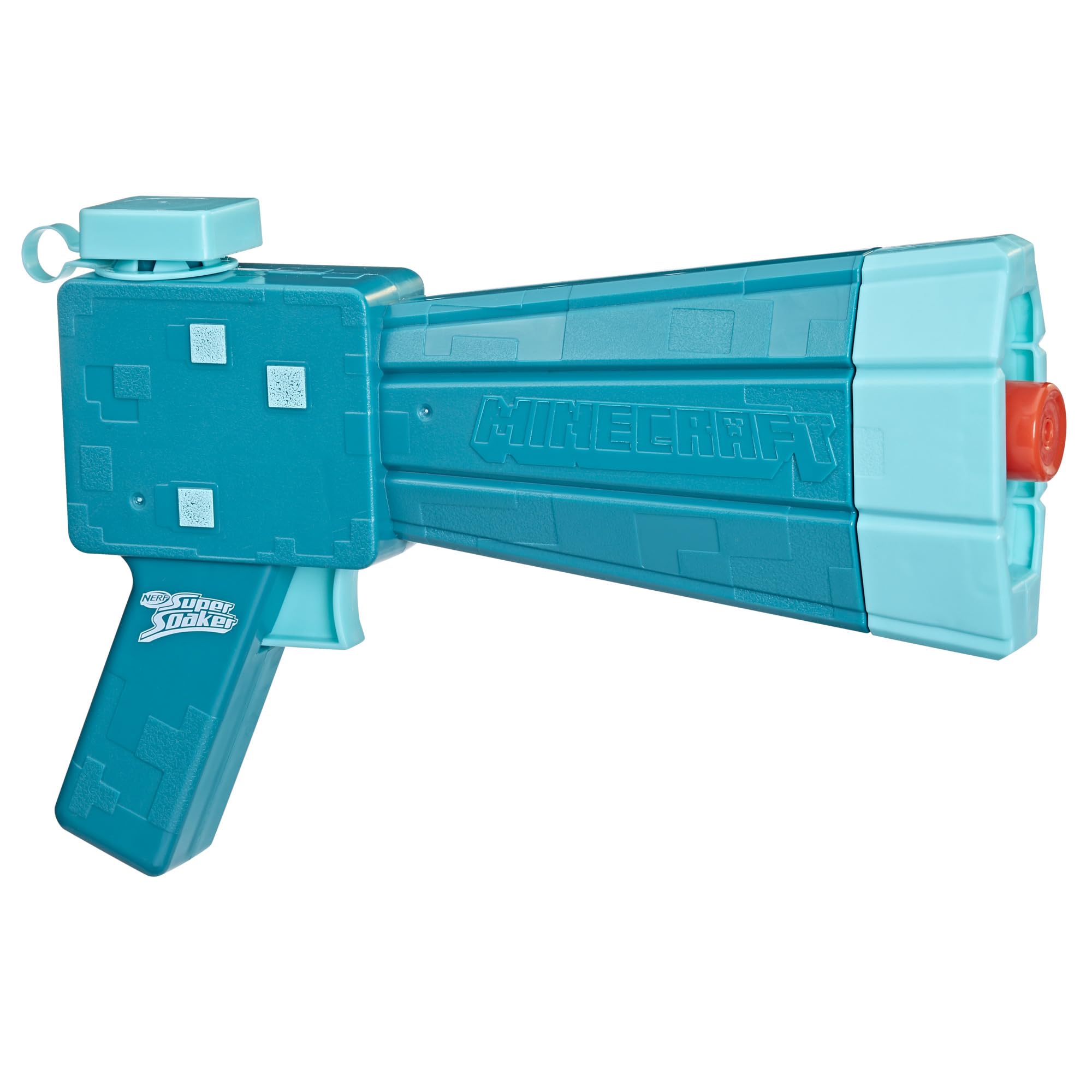 SUPERSOAKER Nerf Super Soaker Minecraft Glow Squid Water Blaster, Minecraft Dungeons Squid Mob Design, Outdoor Water Toy, Kids Outdoor Game F7600