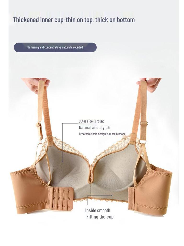 2022 Spring Wire-Free Push-Up Lingerie Set for Women with Side Support