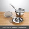 8-inch Stainless Steel Oil Strainer Pot Set