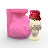 DIY Resin Plant Mold Succulent Flower Pot Silicone Mold Pen Holder Molds Curly-Girl Shape Planter Pot Mold Handmade