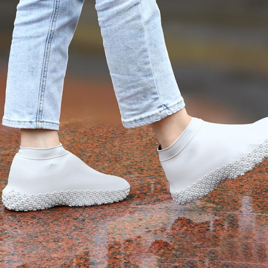 1 Paar wasserdichte Regenschuhüberzieher, rutschfeste Silikon-Wiederverwendbare Überschuhe für Damen und Herren, Reise, Outdoor, Regendichter Stiefel-Schuhschutz