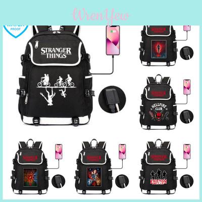 Mochila Impermeable Stranger Things 4 Perfecta Para Estudiantes Y Adultos Con Gran Capacidad Y Función Recargable USB
