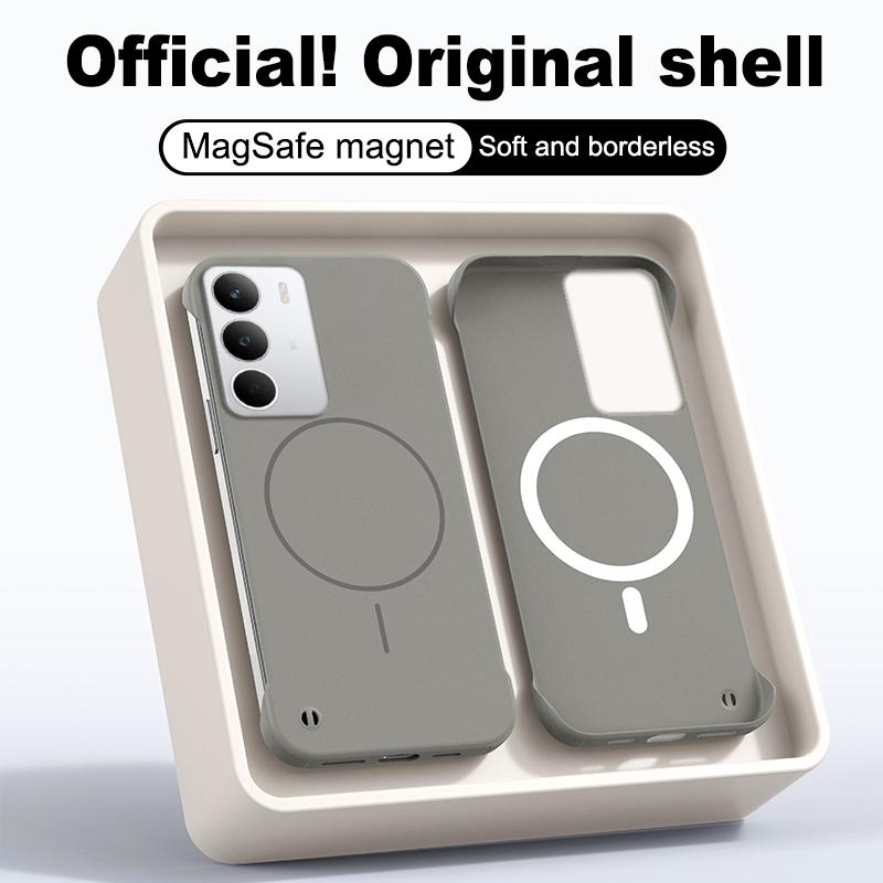 Pro Magsafe Bezrámový kryt na telefon Pro OPPO Realme C71 Ultra tenký Bezrámový Pevný PC Magnetický Matný kryt Pro Realme C71 Nárazník