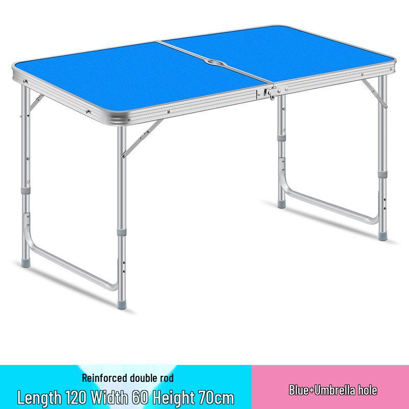 Portable Aluminum Alloy Folding Table and Chairs for Outdoor Camping, Night Market, and Leisure Activities