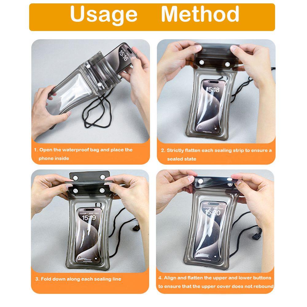with Lanyard Phone Pouch Transparent Sealed Bag for mobile phones with a size of 7 inches or less