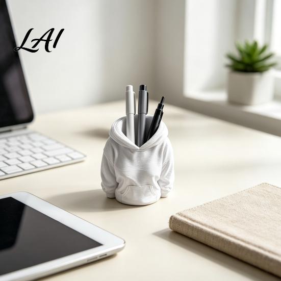 Student Pen Holder 3D Printed Hoodie Holder Women Hooded Sweatshirt Pencil Storage Space Saving Desk Organizer Container Stationery Box for