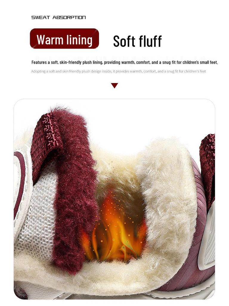 Wasserdichte Leder-Sportschuhe für Mädchen mit Drehverschluss - Leichte Herbst-/Winter-Laufschuhe