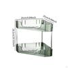 2 Layer Anti Slip Modern Sundries Organizer for Living Room Hotel Restaurant clear white