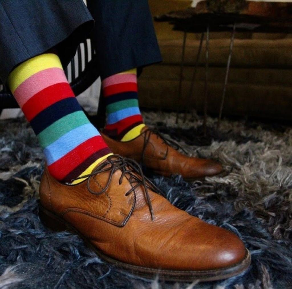 High quality geometric pattern men's socks irregular polka dot casual calf socks