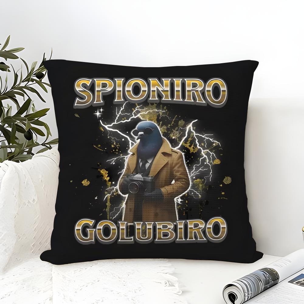 Pillow Case Cotton Linen Fabric Square Zipper Pillowcase Home Decorative Living Room I-Italian Brainrot Creative Animal Meme 4