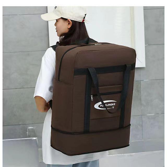 Convertible Canvas Handbag: Foldable, Double-Backed, Large Capacity for School and Travel