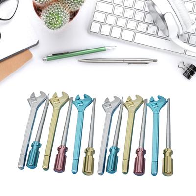 12Pcs Novelty Gel Pen Wrench Shape Gel Ink Pen Funny Screwdriver Shape Pen for Student Reward Christmas Stocking Fillers