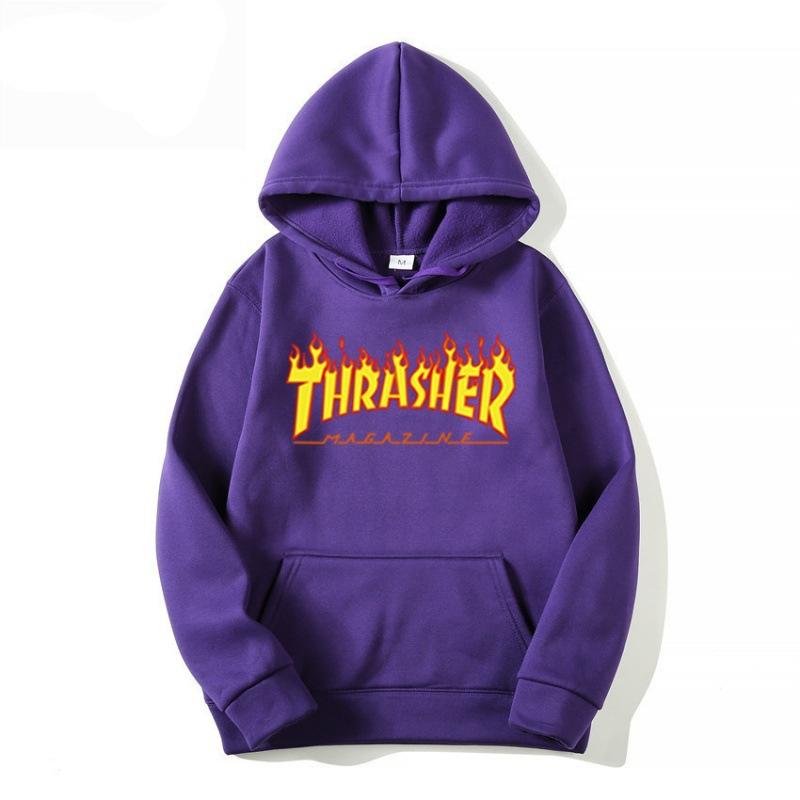 THRA Flame European and American Men's Male Couple Hooded Top Slim-fit Men's Sweater