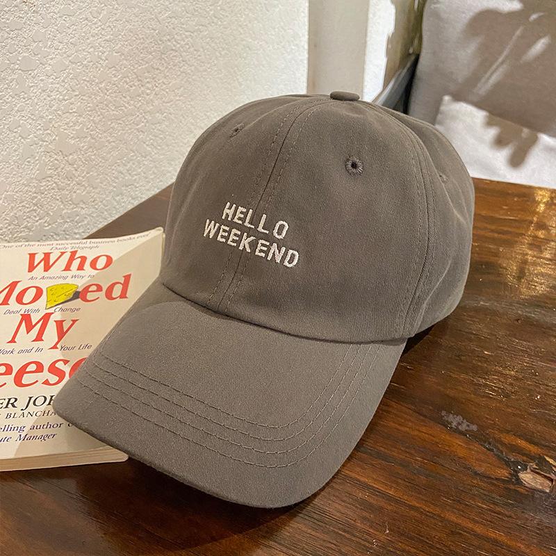 

Универсальная бейсболка для женщин для шопинга весной и осенью летом, нишевая японская мода, солнцезащитная бейсболка с вышивкой букв adjustable