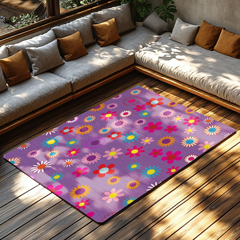 Cute Floral Doormat Indoor Outdoor Washable Entrance Mat Welcome Home Decor Rug Non Slip Floor Mat Home Decor Gift Unique Design