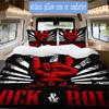 Retro rock & roll Pattern Bedding,Quilt Set Quilt Cover Pillowcase Home Birthday Gift (1*duvet cover+2*pillowcase,without core)ZSJT0917206
