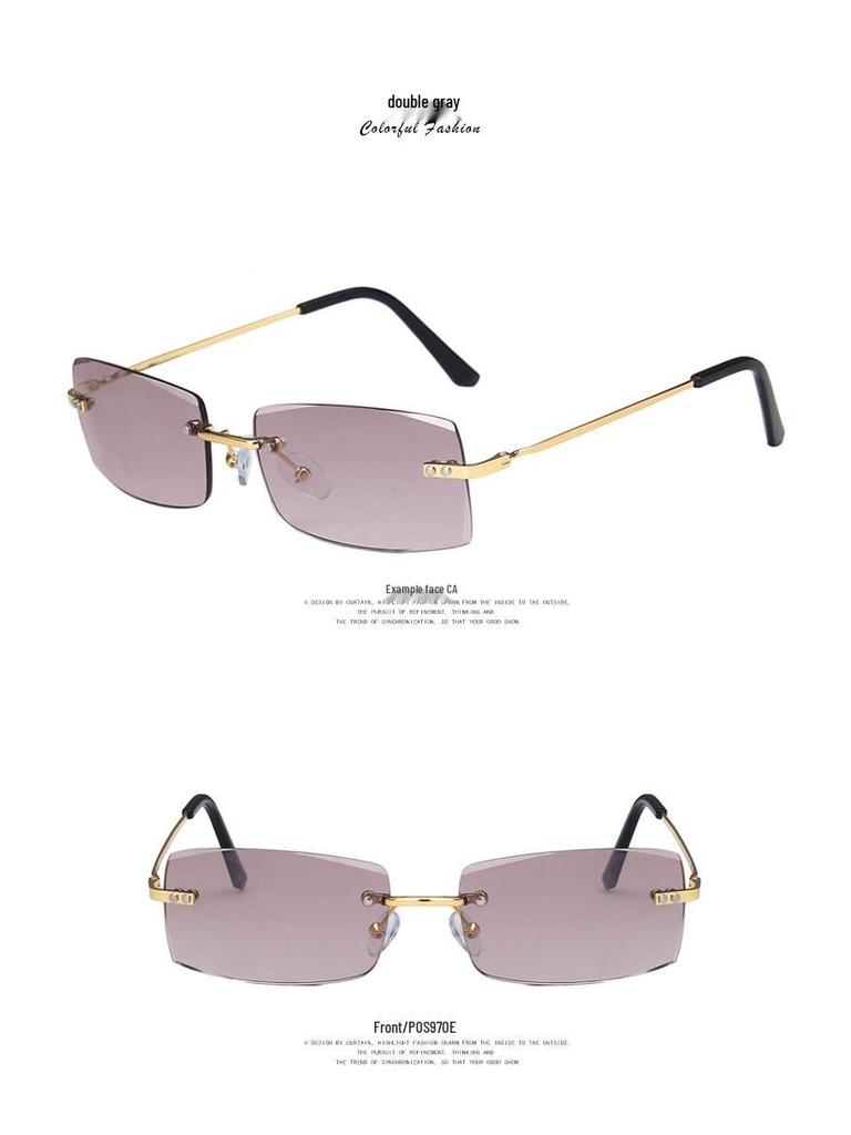 Kedun Frameless Sunglasses: Stylish 2021 Trend, Euro-American Fashion for Women