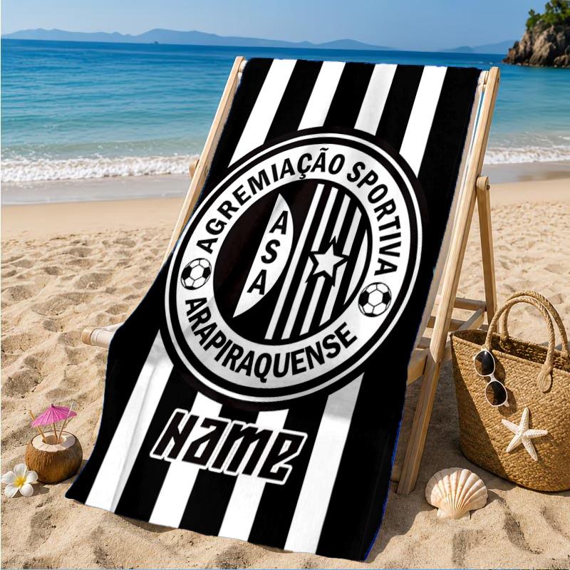 Custom Name Beach Towel Juventus Sportive Microfiber Beach Towel, Lightweight for Summer Travel, Swimming Pool Fan Birthday Gift