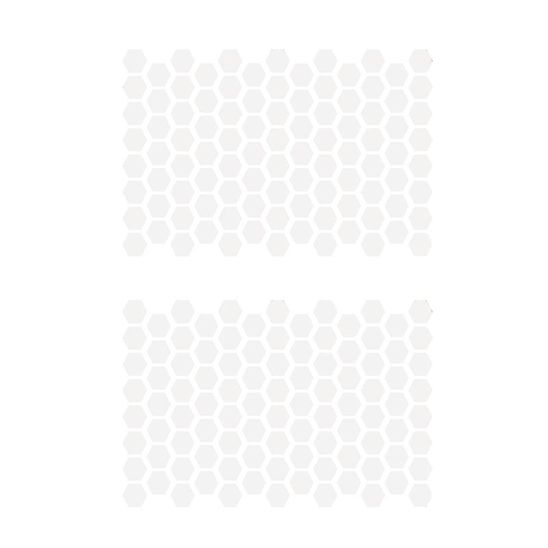 2PCS Hexagonal Car Window Stickers Honeycomb Texture Side Window Decals For Privacy And Unique Decoration