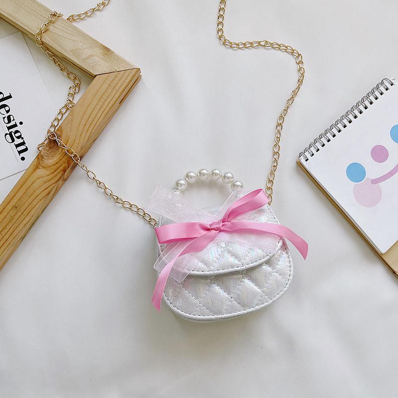 Adorable Mini Princess Handbag For Kids With Cute Cartoon Design And Pearl Details