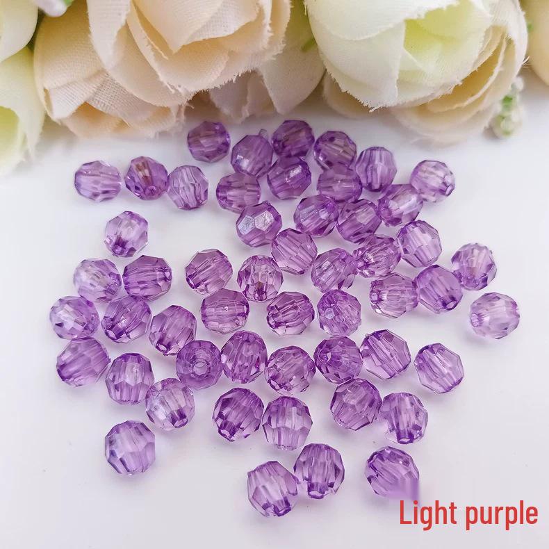 Transparent 6MM Faceted Acrylic Beads for DIY Crystal-Like Ornaments and Curtains