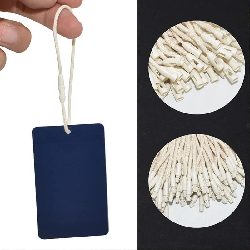 100pcs Polyester Tag Rope Clothing Hanging Ropes Bullet Head Suspension Clothing Label Card DIY Clothing Accessories TMZ