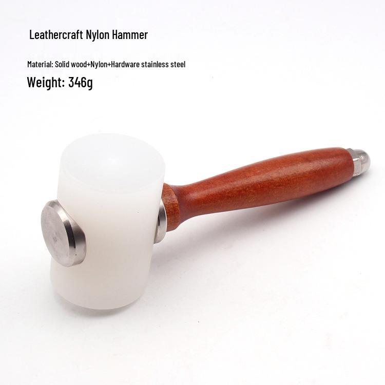 Handmade Beech Wood Leather Carving T-shaped Hammer
