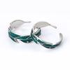 2x Sweet Simple Irregular Green Leaves Couple Ring For Women Lover Silver Open Resizable Ring Romantic Wedding Jewelry