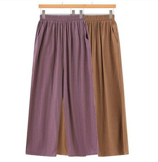 Extra Wide Plus Size Women's Summer Two-Piece Outfit: Loose Fit Clothing for Middle-Aged and Elderly