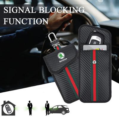 Funda para Llave de Coche UINR6 Bolsa Bloqueadora de Señal Bolsillo de Blindaje RFID Para Kylaq Elroq Octavia Enyaq Kamiq Scala Rapid Superb Karoq Fabia