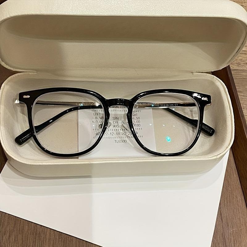 1pc vintage brown square glasses, face-slimming, stylish for daily commuting.