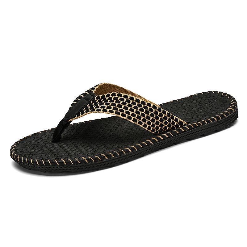 

Flip-flops men s 2025 summer new outer wear flat bottom non-slip home leisure beach wear-resistant rubber casual shoes 39