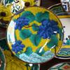 Waza No Kura Plate Stylish Small Kutani Ware Masterpiece Bean Ancient Blue Hand-painted Peony Ceramic Serving Brand Japanese Tableware Wedding Gift
