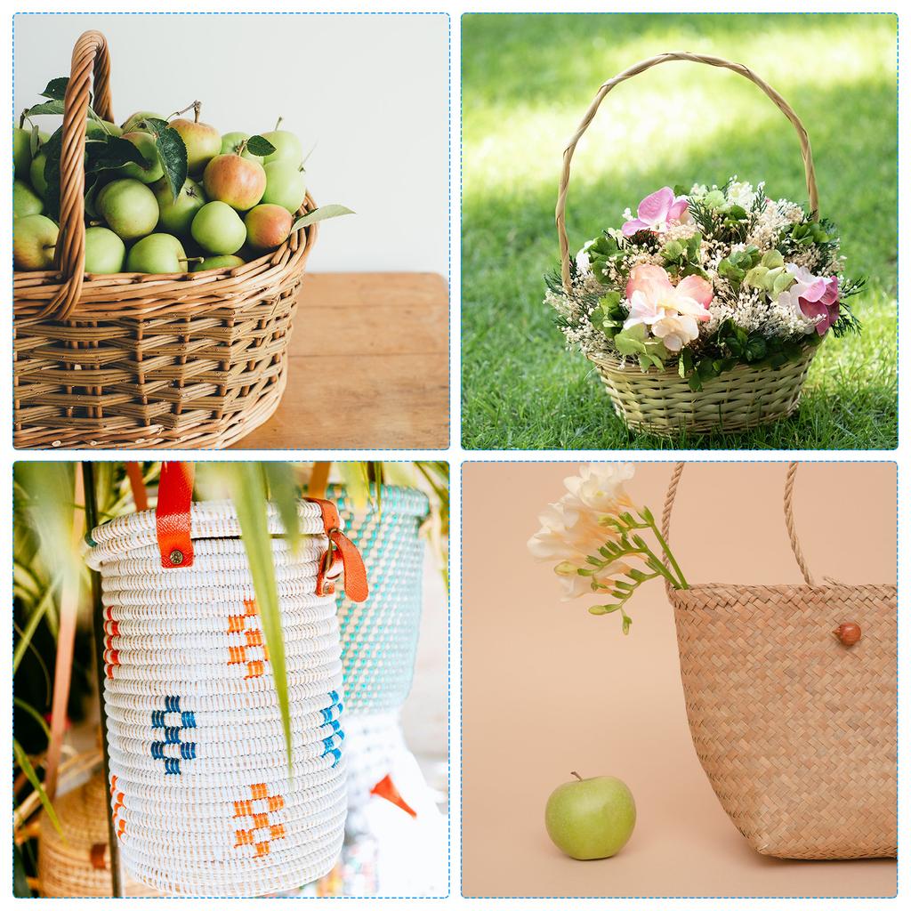 Paper Rattan Weaving Cane 12-Ply Paper Rattan Weave Basket Weaving Supplies for DIY Rattan Woven Making 5.4 Yards X 0.6"