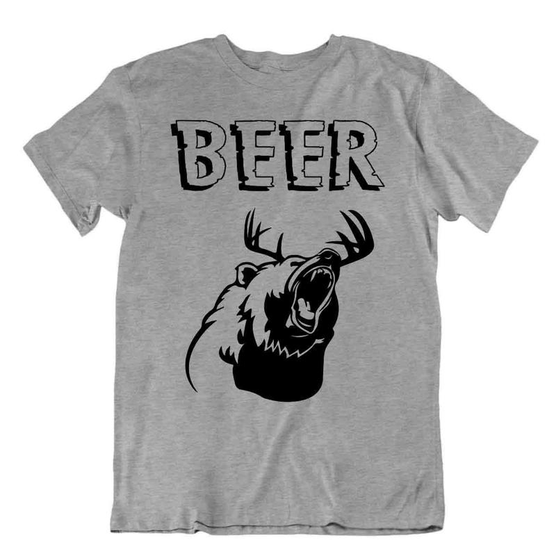 Beer and Bear T SHIRT Funny wordplay TEE Parody Humor Novelty Gift SHIRT
