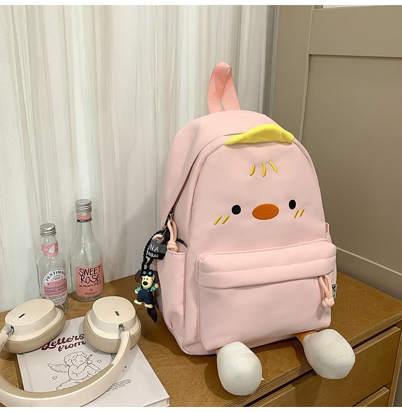 School bag high value sweet cute ins cartoon chicken school bag casual commuting versatile