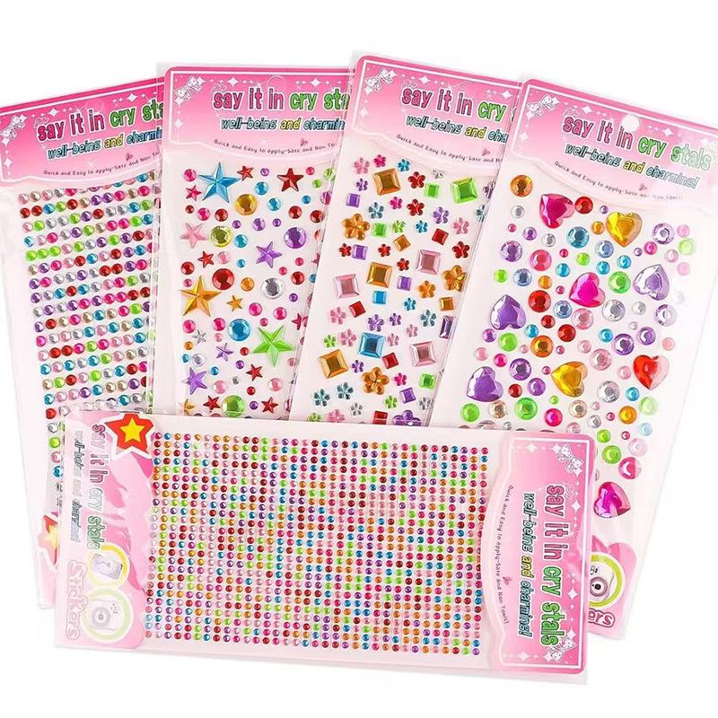 Gem Crystal Diamond Acrylic Stickers - Creative Children's Reward and Decoration Set