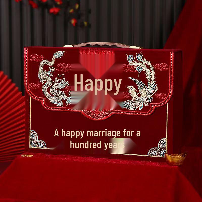 

Luxury Velvet Betrothal Gift Box for Wedding Supplies