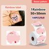 140/230Pcs Rainbow Blank Label Sticker Self-Adhesive Thermal Paper  Office School Supplies