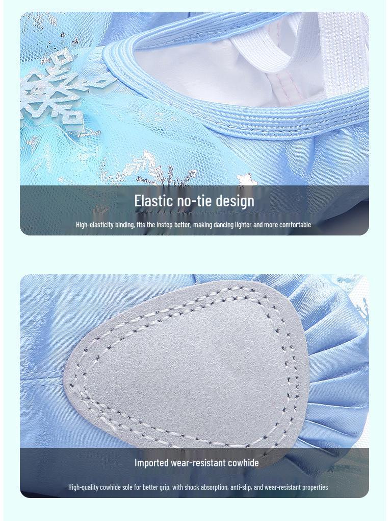 Girls' Princess Ballet Shoes - Soft Sole Dance Shoes for Chinese Dance & Body Training, Cat Paw Design (Style 8009)