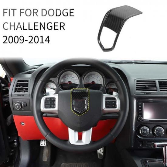 Carbon Fiber Steering Wheel Trim Cover For Dodge Challenger Charger Durango09-14